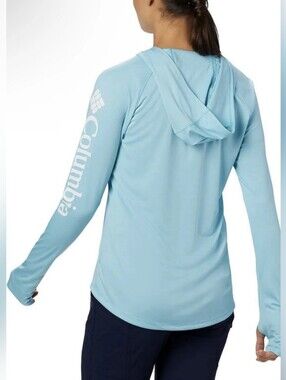 Columbia PFG Omni Shade Tidal Tee Pullover Long Sleeve Sun Shirt with Hood